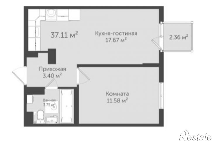 1-комн квартира Евпатория, улица имени 60-летия ВЛКСМ, 31/4
