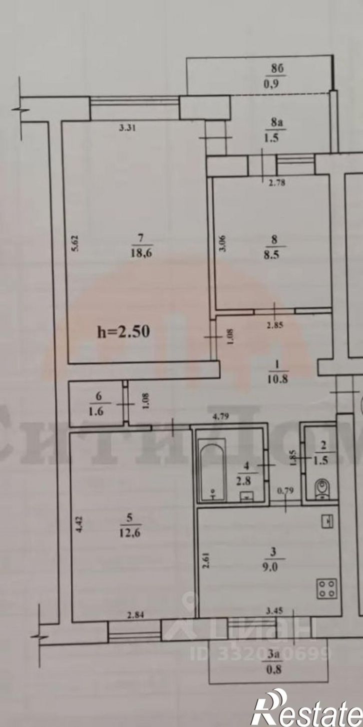 3-комн квартира ул Курортная, 23,  д. 23