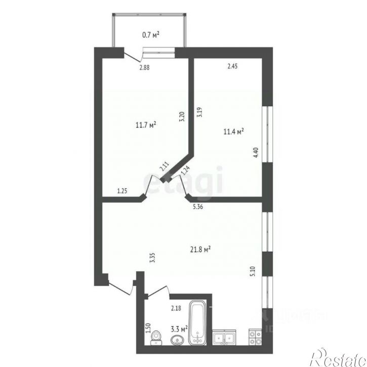 2-комн квартира Кировский район