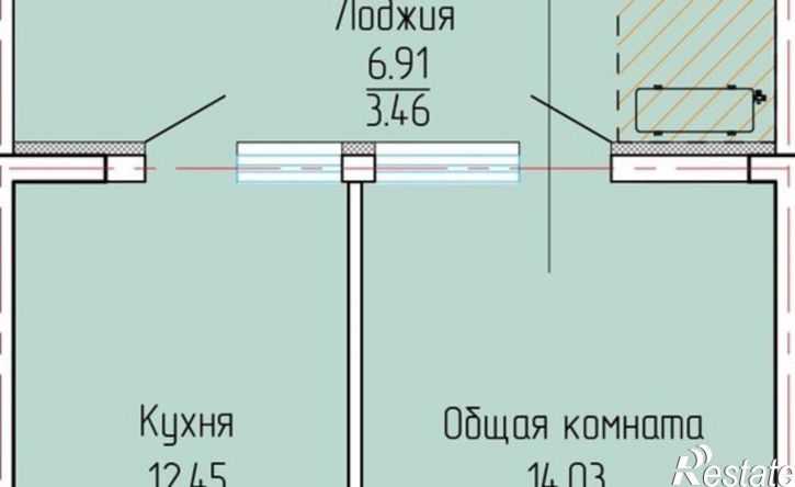 1-комн квартира в новом доме Ялта, ЖК Высота