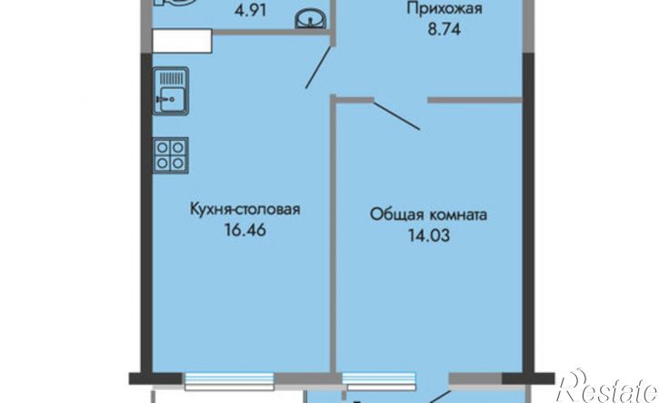 1-комн квартира в новом доме Ялта, ЖК Высота
