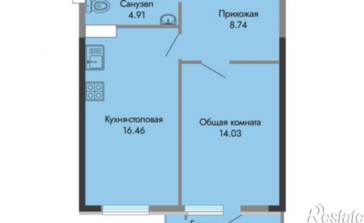 1-комн квартира в новом доме Ялта, ЖК Высота