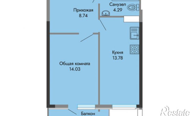 1-комн квартира в новом доме Ялта, ЖК Высота