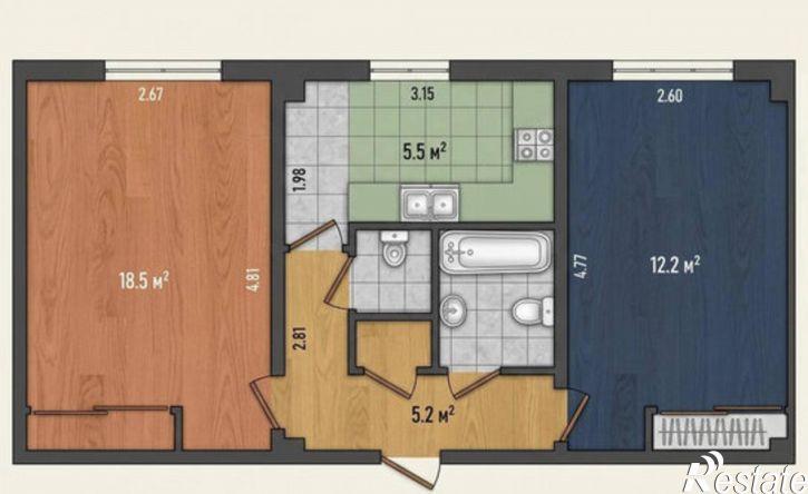 2-комн квартира Ялта, улица Крупской, 48к4