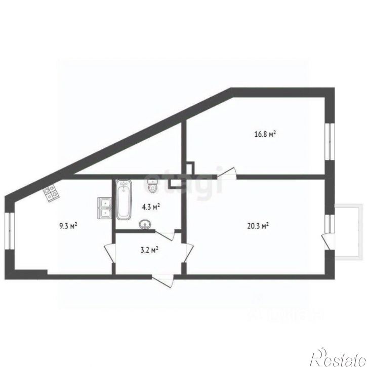 2-комн квартира ул Суворова, 2/7,  д. 2/7