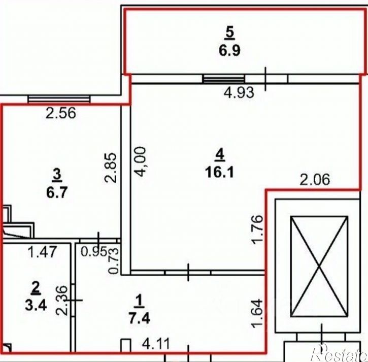 1-комн квартира ул Симферопольская, 4,  д. 4