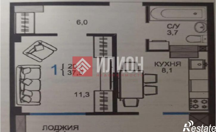 1-комн квартира ул Советская, 20,  д. 20