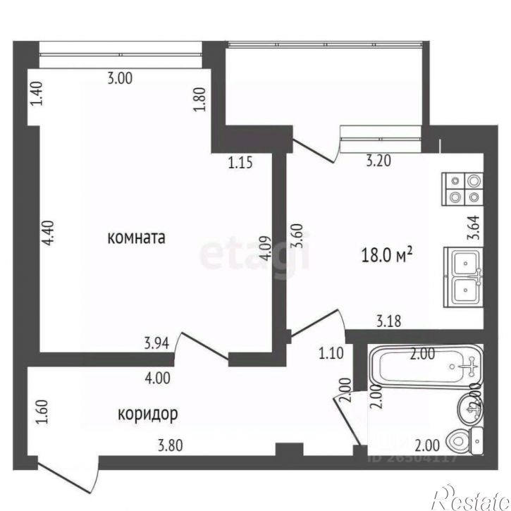 1-комн квартира ул Маячная, 38,  д. 38
