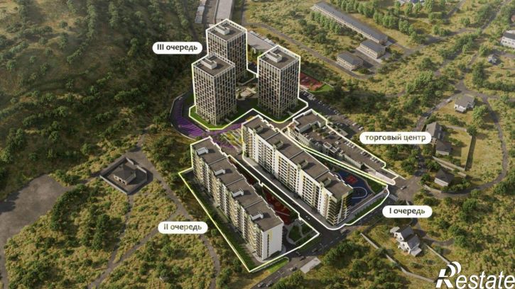 1-комн квартира в новом доме Феодосия, улица Грина