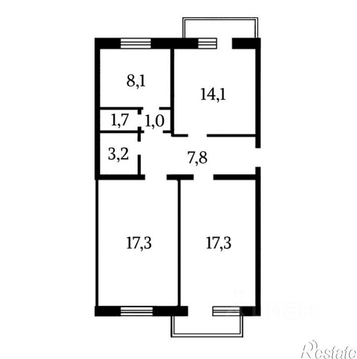3-комн квартира пр-кт Героев Сталинграда, 54,  д. 54