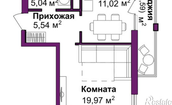 1-комн квартира Симферополь, улица Батурина, 177к1