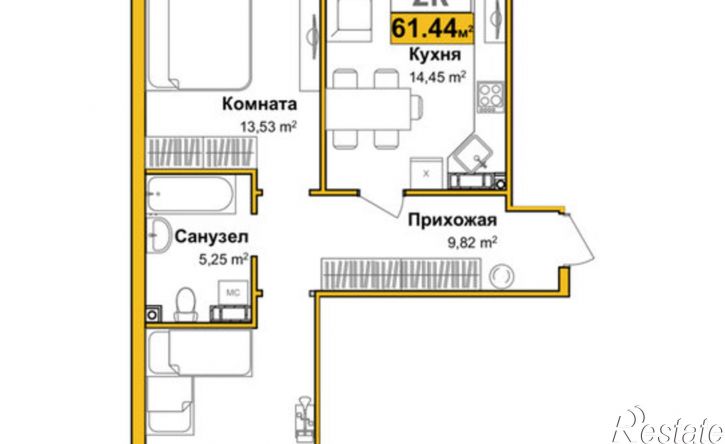 2-комн квартира Симферополь, улица Батурина, 147