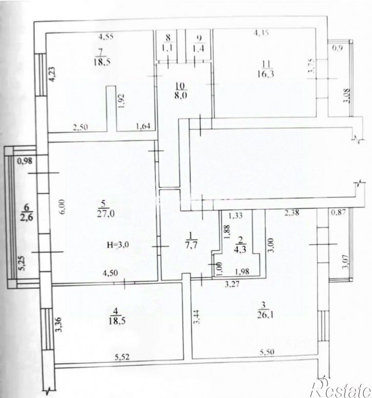 3-комн квартира Гагаринский район, Античный пр-кт., д.8