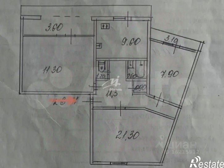 3-комн квартира Ленинский район, Николая Музыки ул., д.58