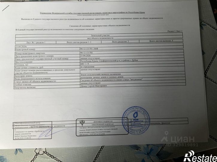 Земельный участок Симферопольский район