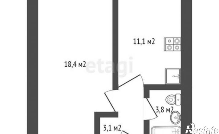 1-комн квартира Севастополь, Лабораторное шоссе, 33к2