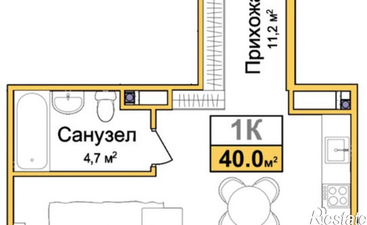 1-комн квартира в новом доме Симферополь, Центральный район, ЖК Город Мира