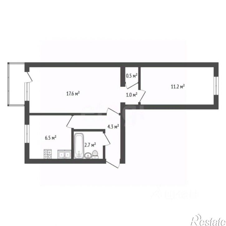 2-комн квартира ул Хрусталева, 29,  д. 29
