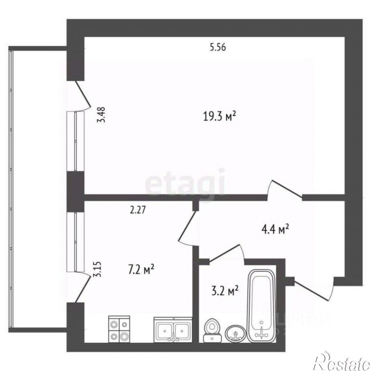 1-комн квартира ул Лоцманская, 9,  д. 9