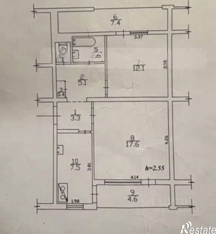 2-комн квартира Севастополь, улица Колобова, 15
