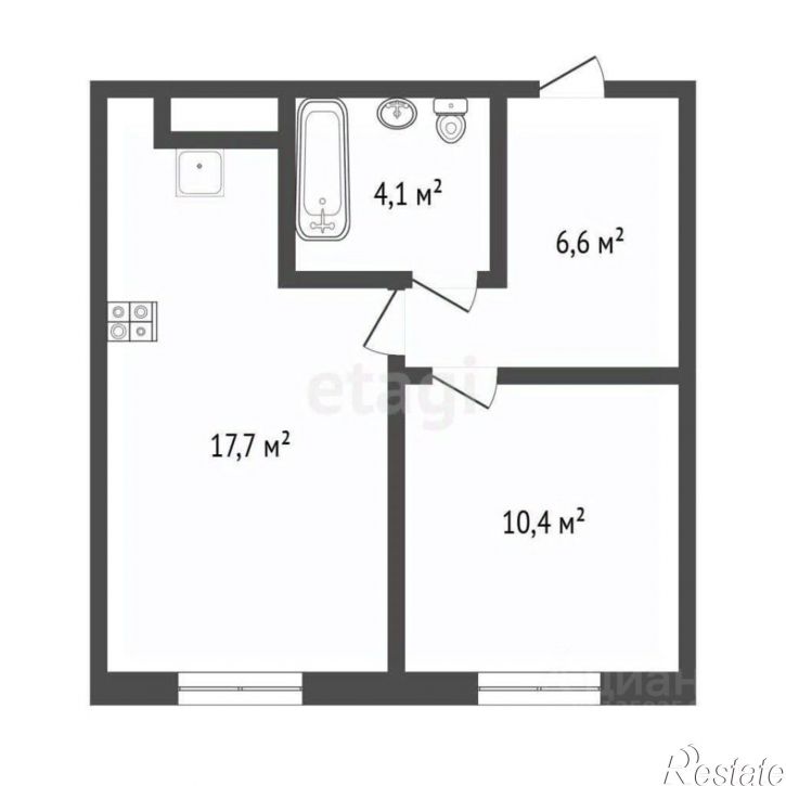 1-комн квартира ул Крымской весны, 2,  д. 2