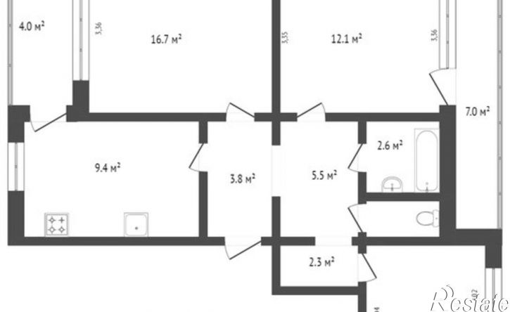3-комн квартира Севастополь, проспект Героев Сталинграда, 54