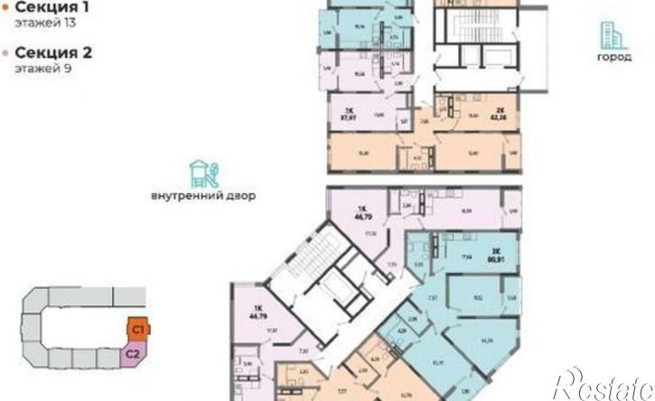 1-комн квартира Евпатория, проспект Победы, 27