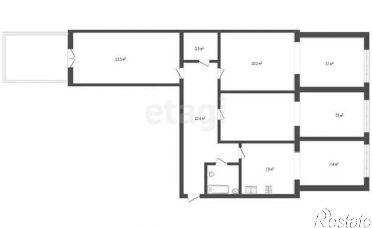 3-комн квартира Феодосия, Крымская улица, 82А
