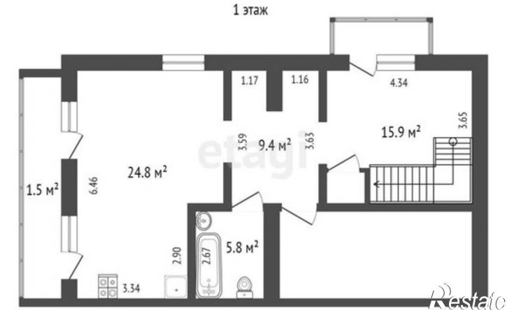 3-комн квартира Феодосия, Крымская улица, 66А