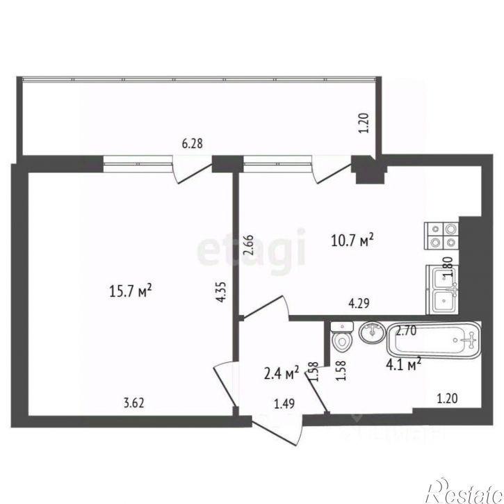 1-комн квартира ул Челнокова, 29 3,  д. 29 3,  к. 3