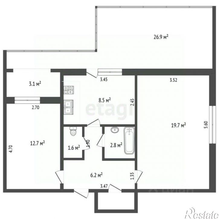 3-комн квартира ул Севастопольская, 17,  д. 17