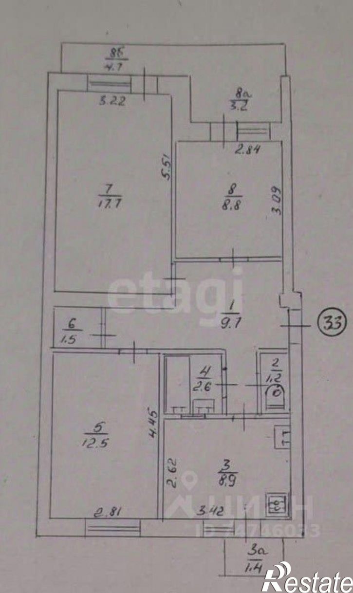 3-комн квартира ул Рыбацкая, 34а,  д. 34а