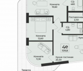 4-комн, 110 кв м, этаж 6/6 ул Глазкрицкого, 10