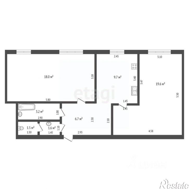 3-комн квартира