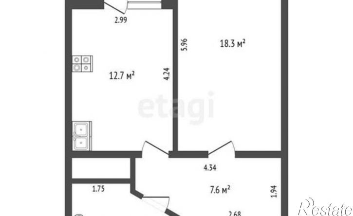 1-комн квартира Ялта, улица Крупской, 52