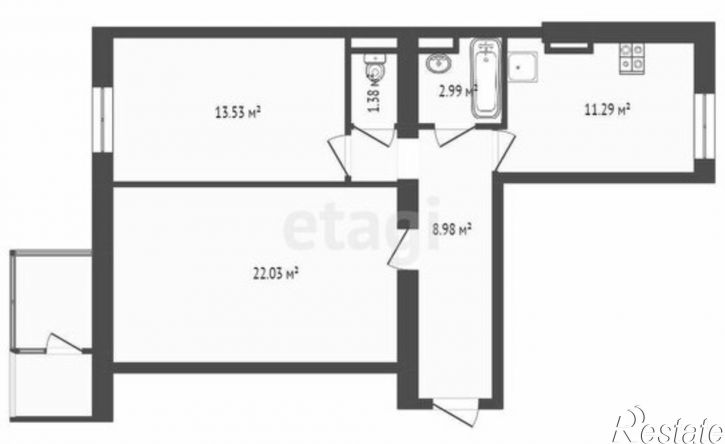 2-комн квартира Евпатория, улица Чапаева, 93