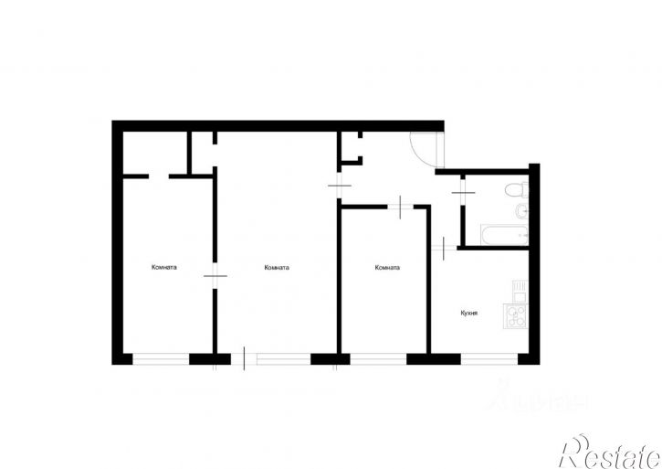 3-комн квартира ул Гагарина, 3,  д. 3
