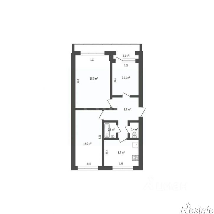 3-комн квартира ул Генерала Лебедя, 36,  д. 36