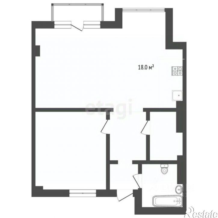 1-комн квартира ул Семипалатинская, 25,  д. 25