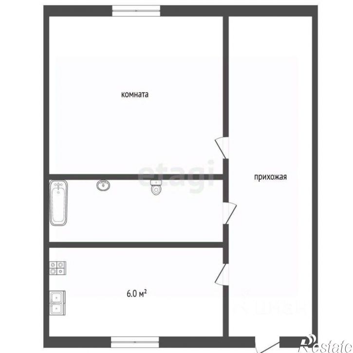 1-комн квартира ул Портовая, 35,  д. 35