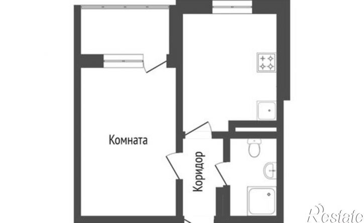 1-комн квартира ул Парковая, 12,  д. 12