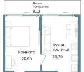 2-комн, 53 кв м, этаж 8/12 г. Саки, ул. Морская