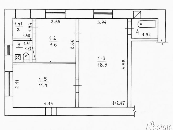 2-комн квартира ул Профсоюзная, 21,  д. 21