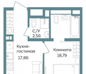 1-комн, 47 кв м, этаж 3/12 г. Саки, ул. Морская