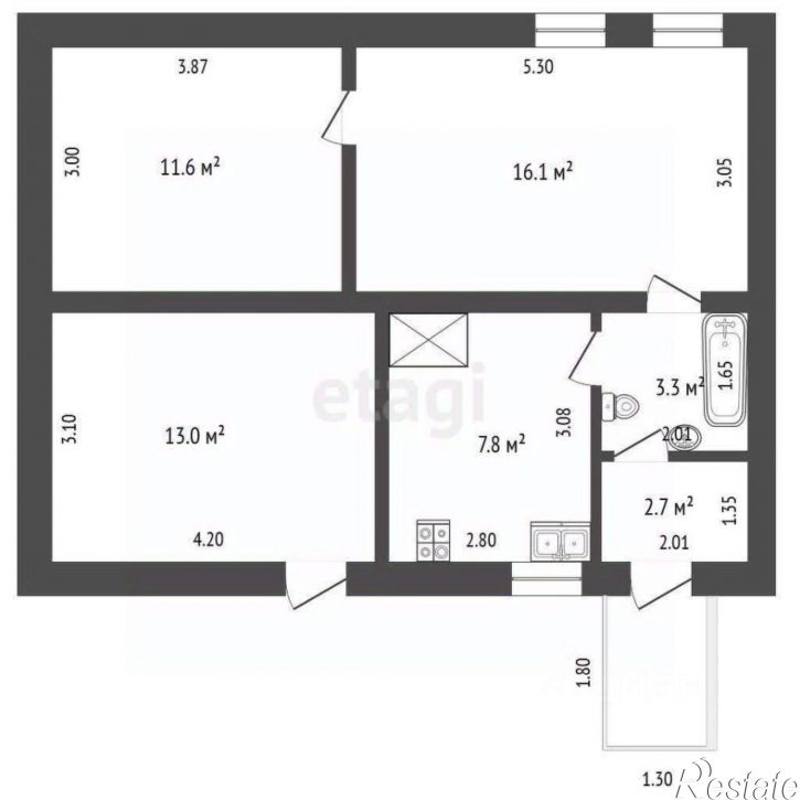 2-комн квартира ул Скалистая, 10,  д. 10
