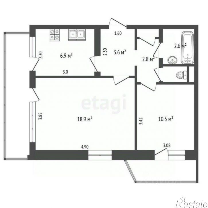 2-комн квартира ул Фрунзе, 46а,  д. 46а