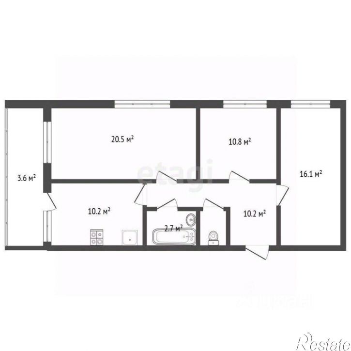 3-комн квартира ул Симферопольская, 42а,  д. 42а