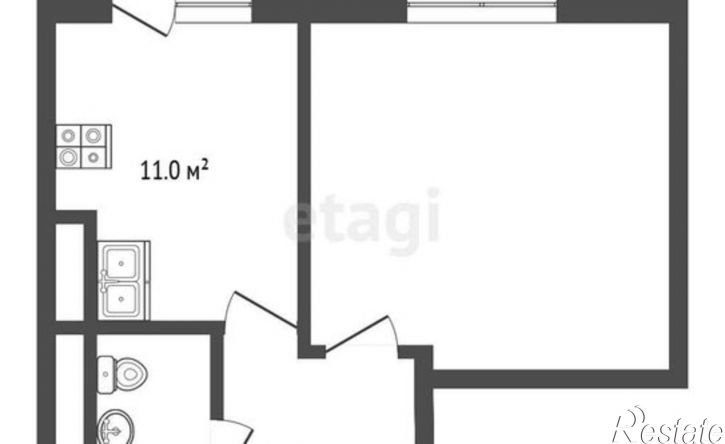 1-комн квартира Симферополь, Севастопольская улица, 41Е