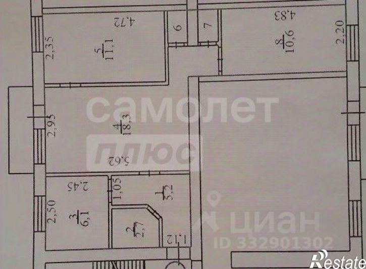 3-комн квартира Симферополь г., Беспалова ул., д.106