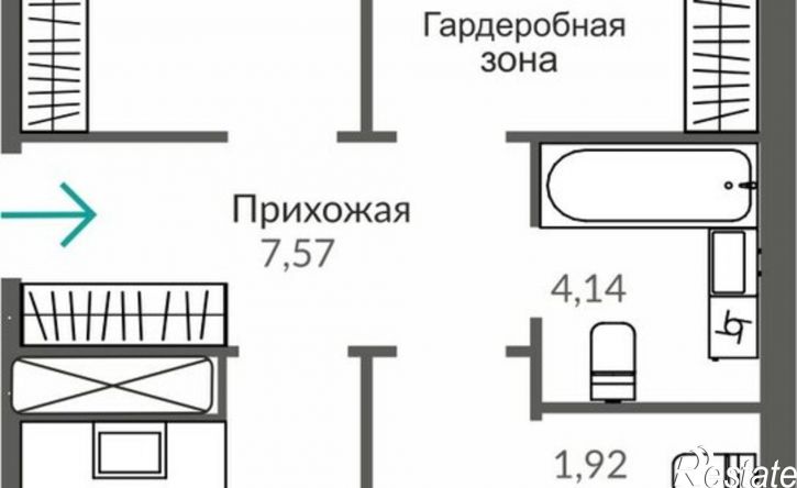 3-комн квартира в новом доме Симферополь, Киевский район, микрорайон Крымская Роза